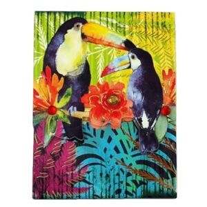 Punch Studio Embellished Mini Notepad ~ Jungle Toucans (66258)